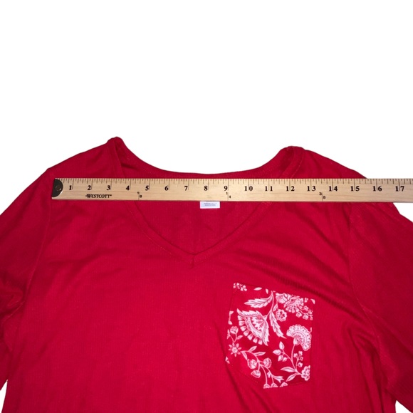Liz Claiborne Red Sleepwear Top - Women’s Large - Picture 5 of 10